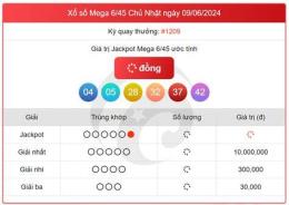 ảnh chụp màn hình ket qua so xo vietlott 6/45