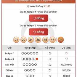 kết quả xổ số vietlott 655 hôm nay