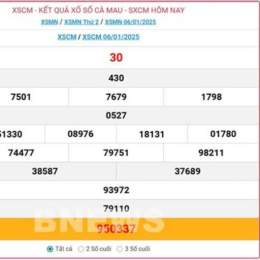 thống kê kết quả xổ số cà mau
