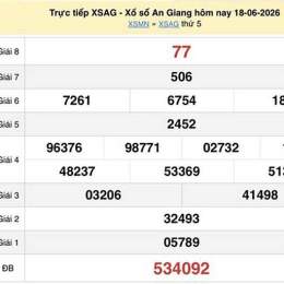 xổ số an giang ngày 18 tháng 6 năm 2026