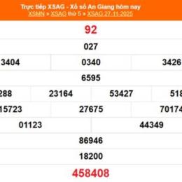 xổ số an giang ngày 27 tháng 11 năm 2025
