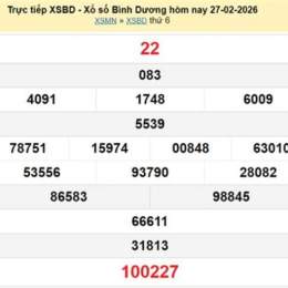 xổ số bình dương 6 tháng 3