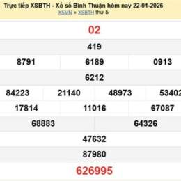 xổ số bình thuận 29 tháng 1