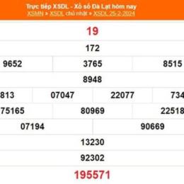 xổ số đà lạt 25 tháng 01