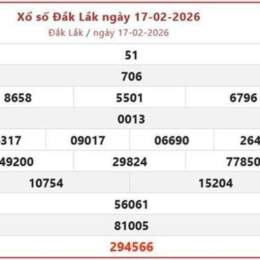 xổ số đài đắk lắk tuần trước