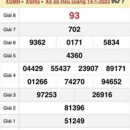 xổ số đài hậu giang thứ bảy
