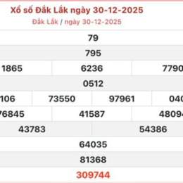 xổ số đắk lắk 30 ngày gần đây