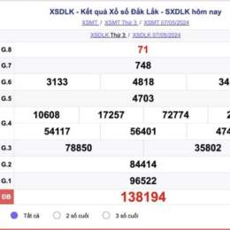 xổ số đắk lắk ngày thứ ba