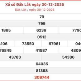 xổ số đắk lắk trong vòng 30 ngày