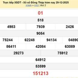 xổ số đồng tháp 5 tháng 1