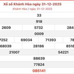 xổ số khánh hòa 31 tháng 12