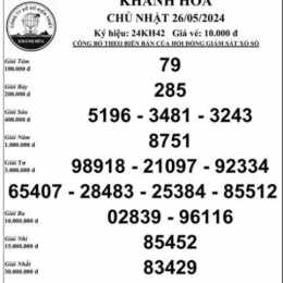 xổ số khánh hòa ngày 26