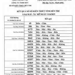xổ số kiến thiết ngày 11 tháng 1