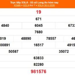 xổ số long an 30 tháng 5