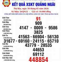 xổ số quảng ngãi 30 ngày gần nhất