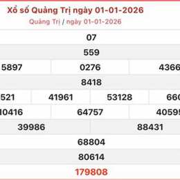 xổ số quảng trị ngày 1 tháng 1