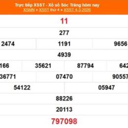 xổ số sóc trăng 4 tháng 3