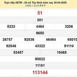 xổ số tây ninh 30/4