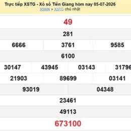 xổ số tiền giang ngày 5 tháng 7 năm 2026