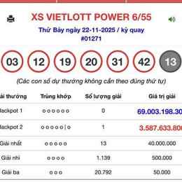 xổ số vietlott ngày 22 tháng 10